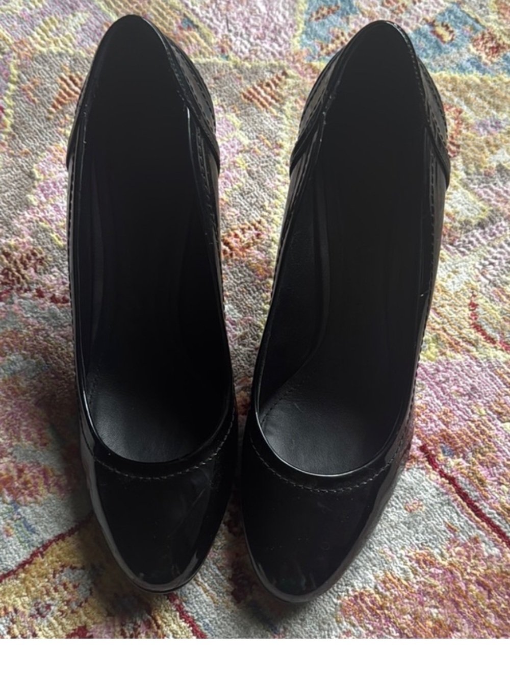 Burberry Black Heels with Subtle House Check